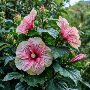 Гибискус Иден Бьюти купить по цене от 460р. в интернет-магазине «Посадика» с доставкой почтой в в Яранске и по всей России – [изображение №1].